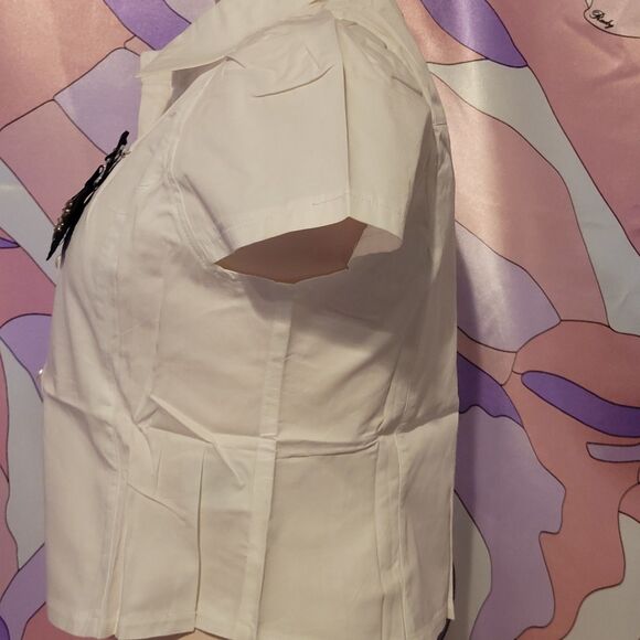 As Is Defect Golds Infinity Size Small Crop Top Blouse Japan Harajuku Gyaru Y2K - Picture 14 of 16